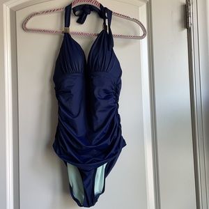 Stunning navy blue VS swimsuit with gold detailing